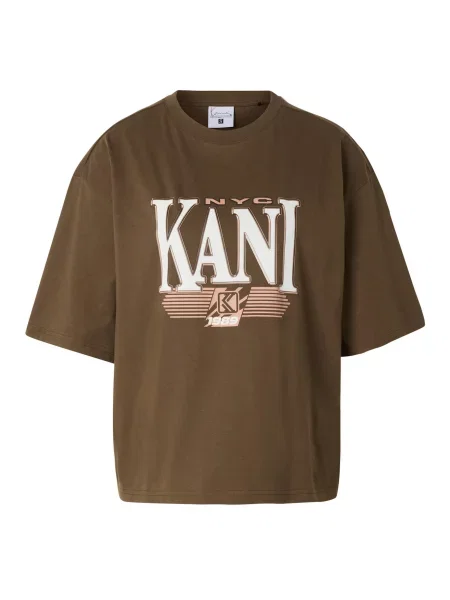 Karl Kani Tricou ciocolatiu / roz deschis alb