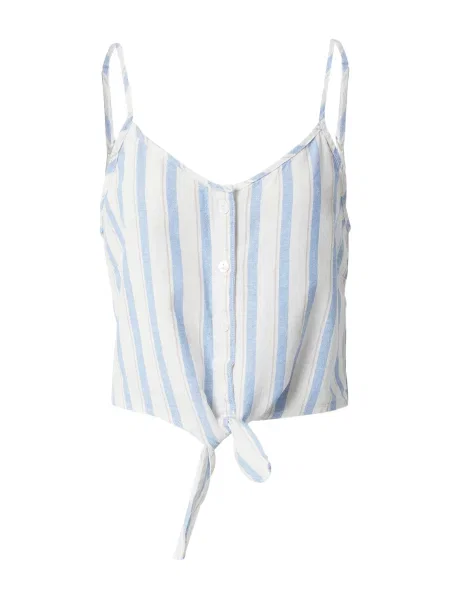 ONLY Top Caro albastru deschis / gri alb