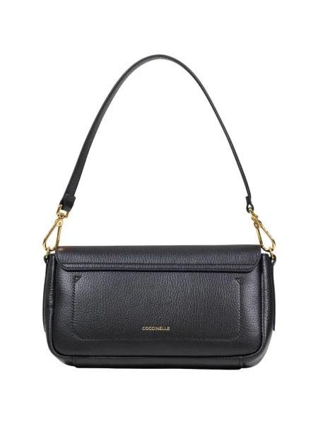 Coccinelle De piele geantă pe umăr C-Me Lock negru