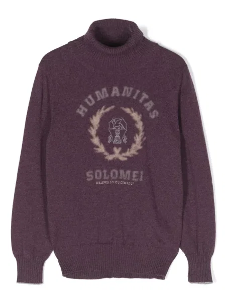 Dětské svetr Brunello Cucinelli fialový