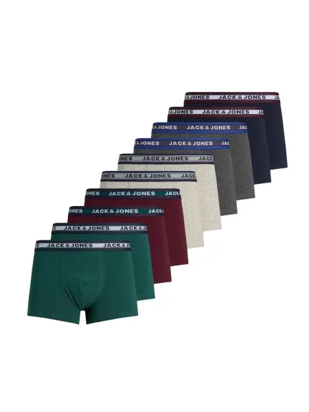 Bokserki Jack & Jones Jacsolid Trunks 10 Packs szare