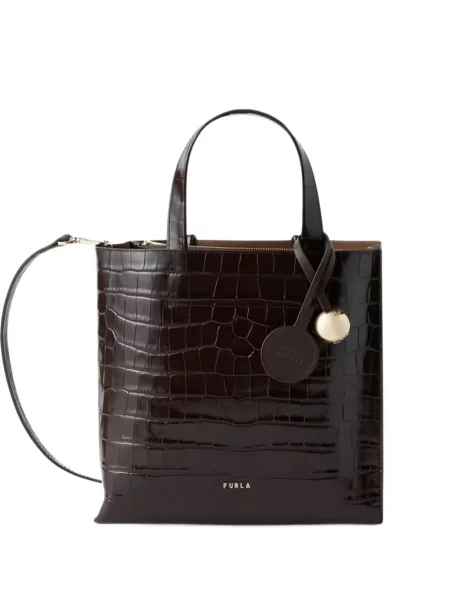Geantă shopper Furla maro