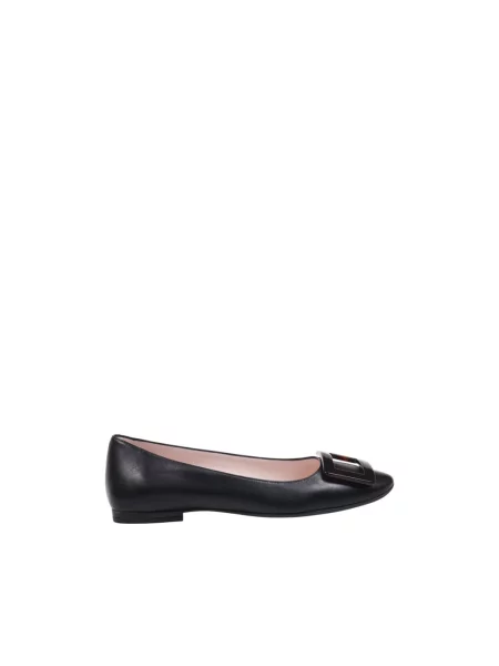 Balerinki Roger Vivier skórzane czarne