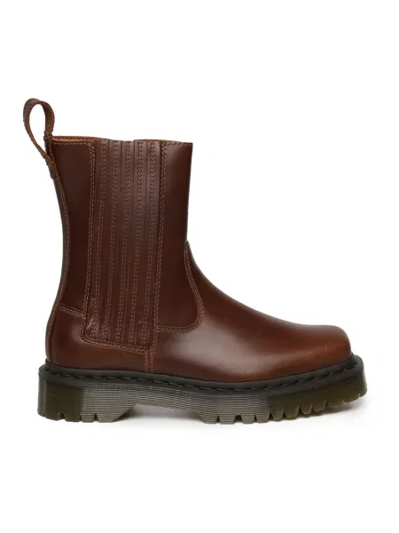 Botki Dr. Martens skórzane brązowe