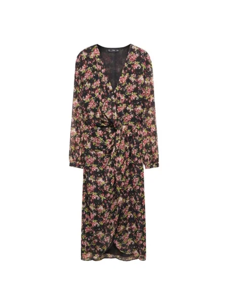 MANGO Rochie Carol verde / roșu bordeaux / roșu deschis negru