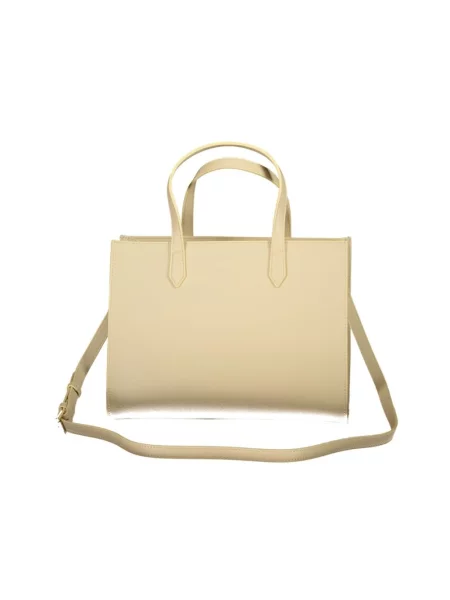 Lniana shopperka Valentino By Mario Valentino beżowa
