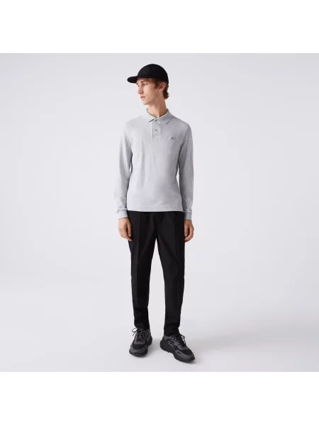 Lacoste Koszulka Polo O Regularnym Kroju I Ultraelastycznym Wykończeniu szara