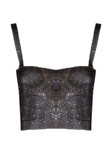 Dzianinowy kryształ górski top Twenty Fourhaitch czarny