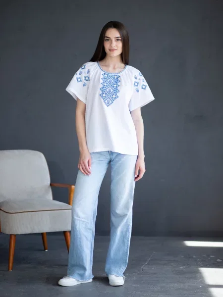 Вишита сорочка Едельвіка бавовна/поліестер білий