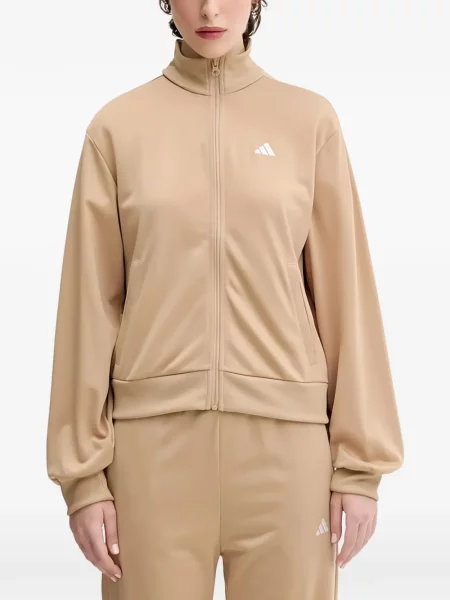 Komplet dresowy Adidas koronkowy sznurowany w paski różowy