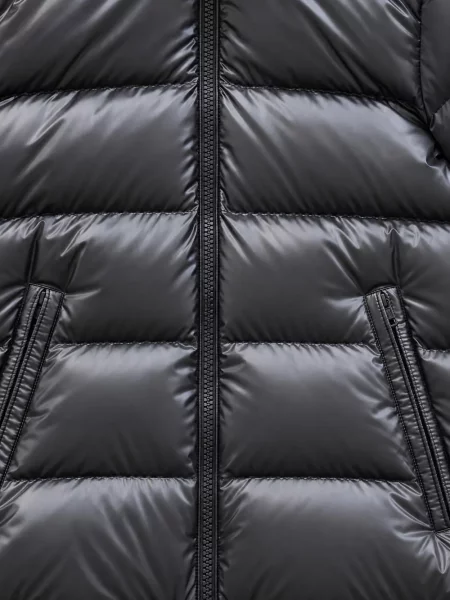 Geacă Moncler cu glugă negru