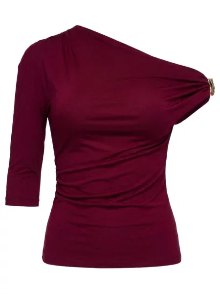 Ombre Halenka burgundská červeň bílá