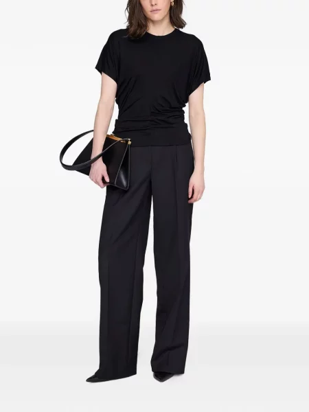 Tricou Anine Bing drapate negru