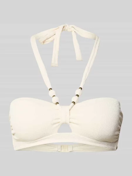 Top bikini z ozdobnymi kamieniami model ‘Keneto’ Banana Moon biały