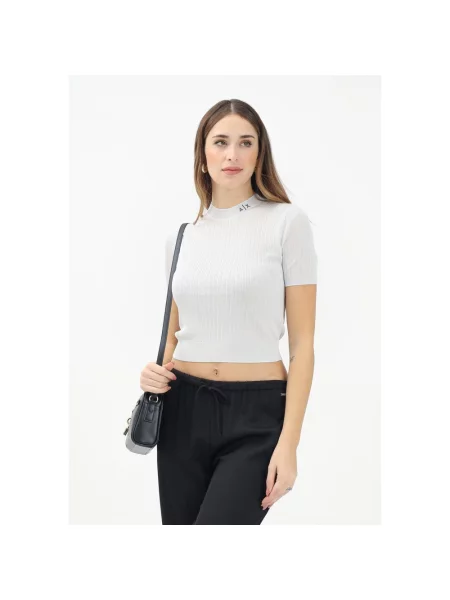 Dzianinowy sweter Armani Exchange szary