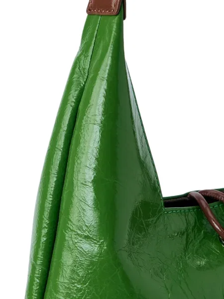 Geantă shopper Marni din piele verde