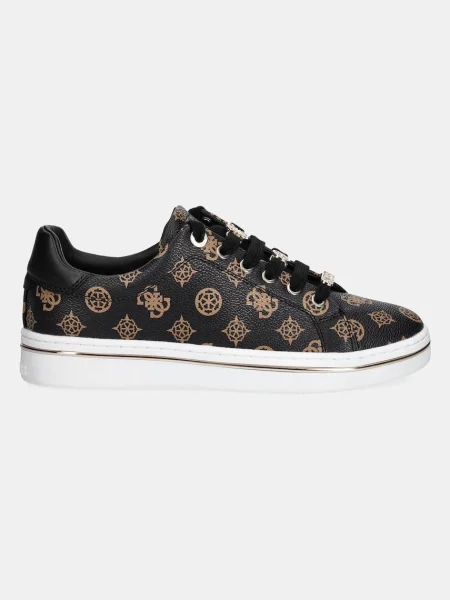 Guess sneakersy STASEY czarny FLPSTA brązowe