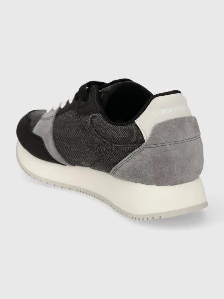 Calvin Klein Jeans Sportcipők Runner Low Lace Mix Ml Btw Fehér fekete