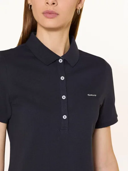 Gant Koszulka Polo Z Dżerseju blau granatowe