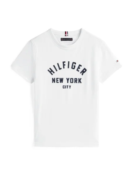 Tommy Hilfiger Majica Curved Graphic bela