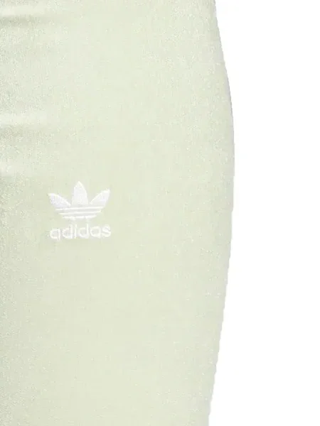 Legginsy Adidas do biegania z nadrukiem z dekoltem w serek czerwone