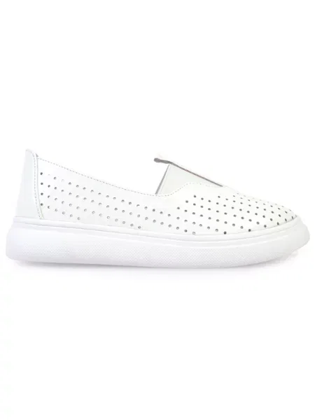 Шкіряні Сліпони та мокасини ModaMilano білий