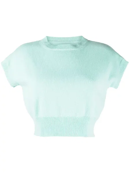 Cropp pulover Teddy Cashmere fără mâneci din cașmir albastru