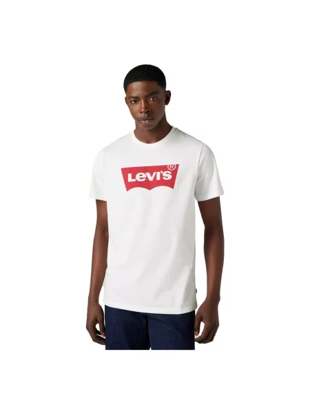 T-shirt z bawełny z nadrukiem z logo Levi's czarna