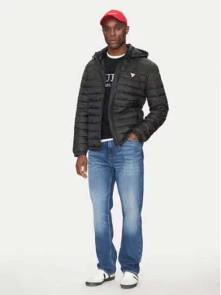 Guess Jeans Vatovaná bunda černá