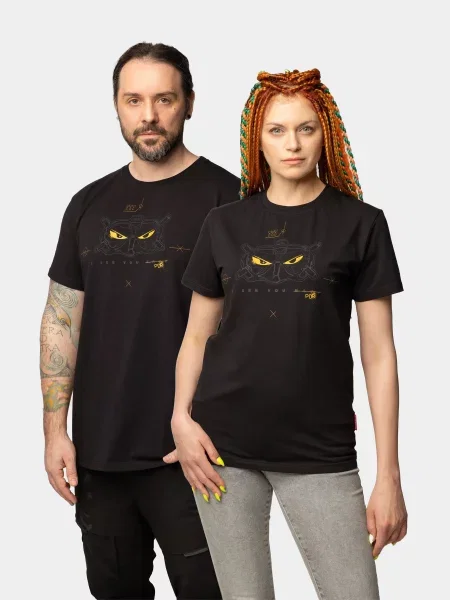 Футболка Авіація Галичини бавона/спандекс чорний