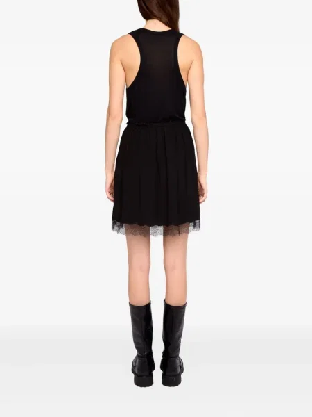 Fusta mini Zadig&voltaire din dantelă negru