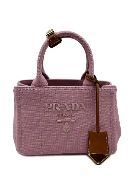 Geantă Prada cu broderie roz