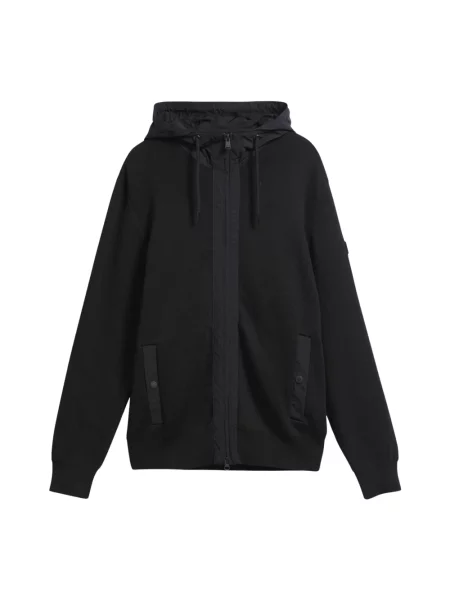 Dzianinowa bluza z kapturem Barbour z kapturem czarna