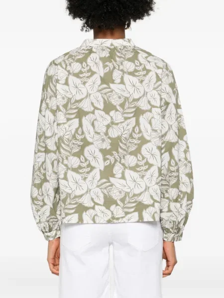 Bluză Marc O'polo cu model floral cu imagine cu decolteu în V verde