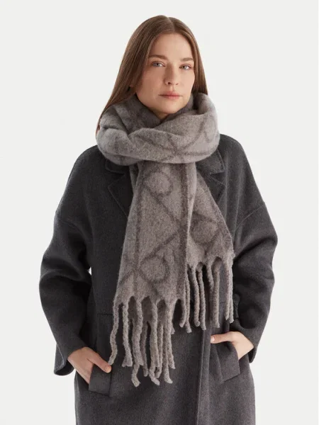 Fular Calvin Klein Emblem Aop Brushed gri