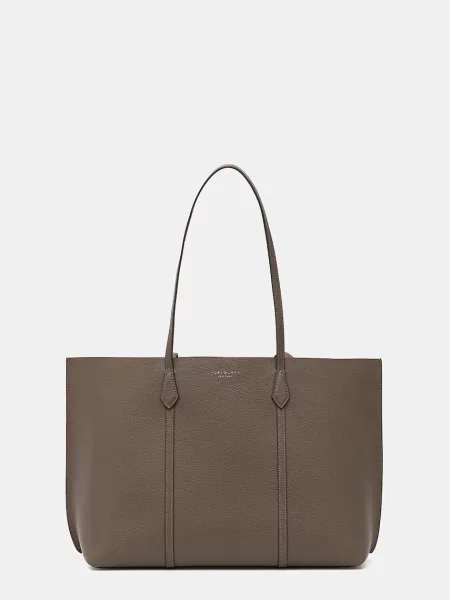 Geantă shopper Tory Burch din piele bej