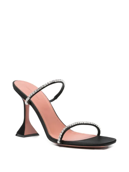 Sandale Amina Muaddi de cristal negru