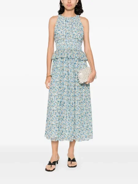 Rochie midi Ulla Johnson până la genunchi de costum albastru