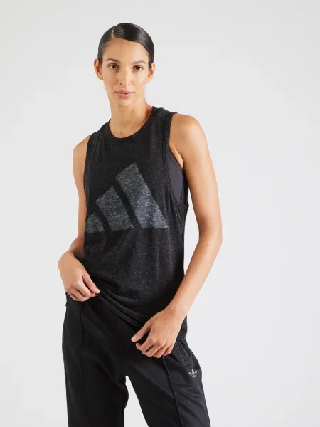 ADIDAS SPORTSWEAR Športni top Winners siva črna