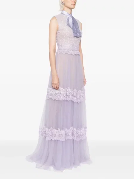 Rochie Saiid Kobeisy din dantelă de costum violet