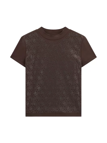 GUESS Tricou închis / argintiu maro