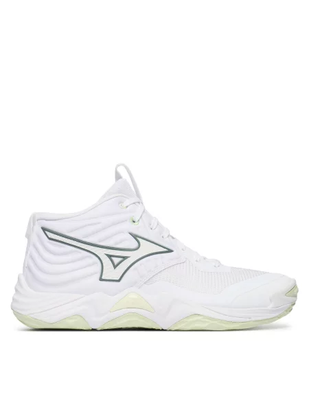 Mizuno Обувки за зала Wave Momentum Elite Mid бял