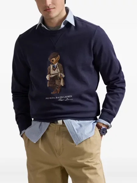 Vlněné krátký kalhotky Polo Ralph Lauren s autogramem modré