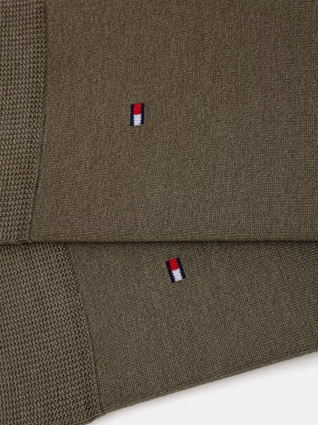Tommy Hilfiger ponožky pánske s bavlnou zelená