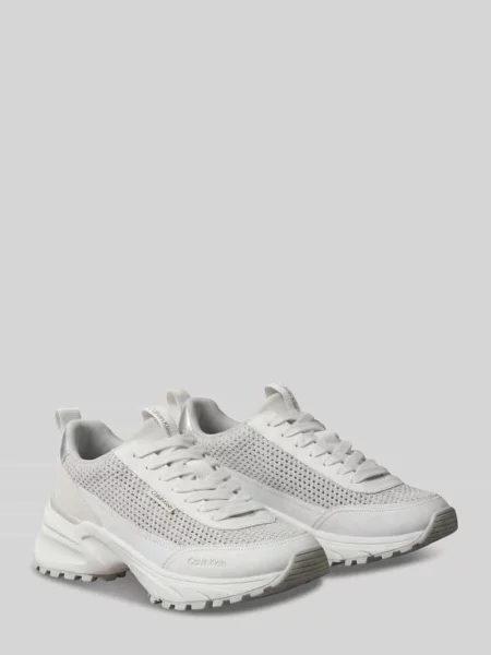 Sneakersy z wstawkami z siateczki Ck Calvin Klein białe