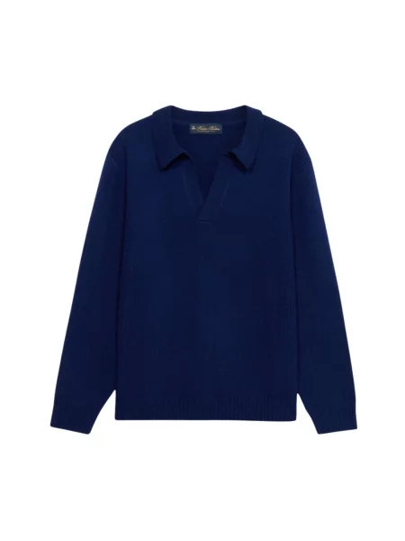 Sweter Brooks Brothers wełniany niebieski