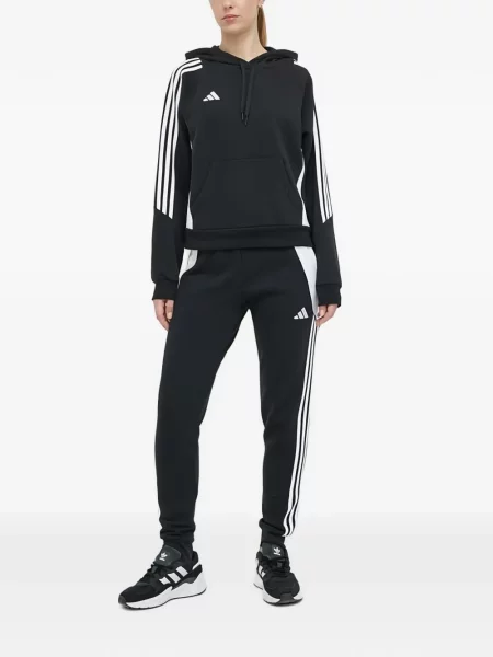 Ριγέ τρέξιμο μπλούζα Adidas από διχτυωτό κόκκινο