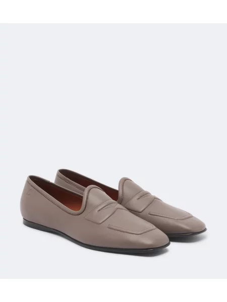 Pantofi loafer Acne Studios din piele gri