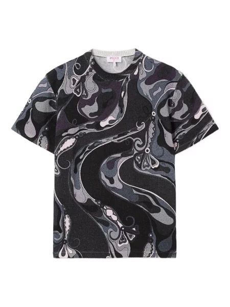 Tricou Pucci de lână cu imagine negru