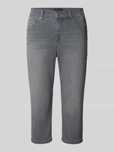 Jeansy capri z denimu z zakładką model ‘Capri’ Angels